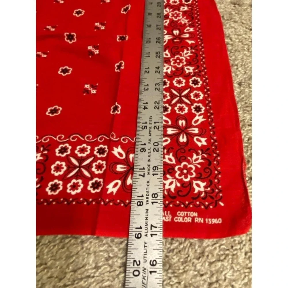 Bandana Scarf Hanky Fast Color Soft Western Floral Vintage 13960 Cotton